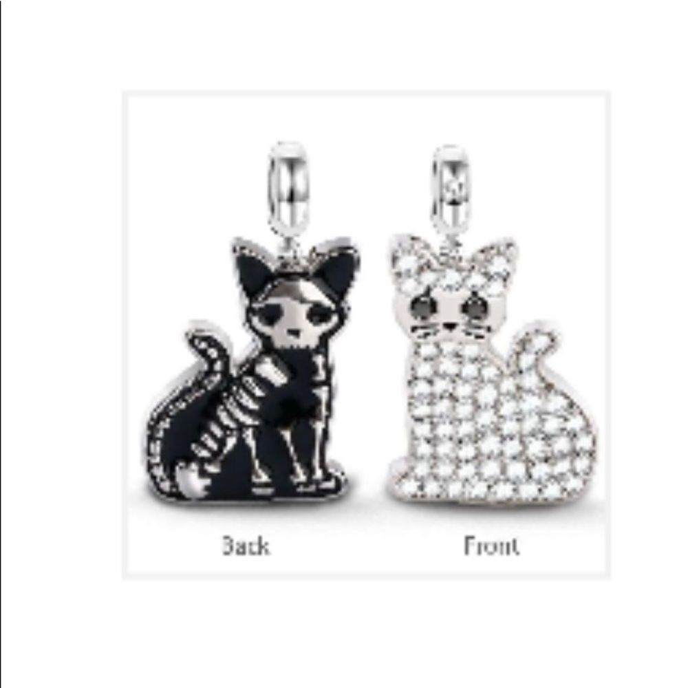 REVERSIBLE‎ CAT CHARM, 925 Sterling Silver